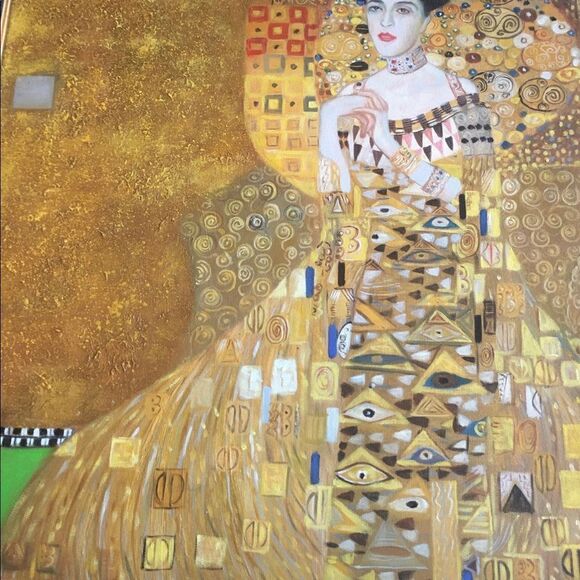 HAND PAINTED 21” Canvas Framed of Gustav Klimt.. - Picture 11 of 16